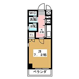 izumi 1Kの間取図画像
