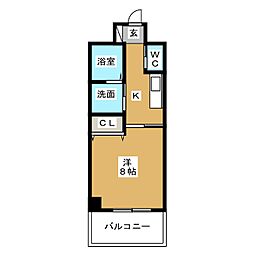 BERGIZUMI 1Kの間取図画像