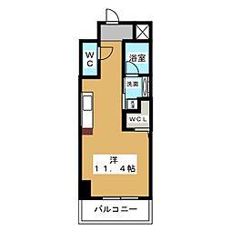御幸レジデンス丸の内 ワンルームの間取図画像