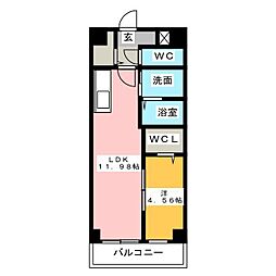 Primal千種stelo 1LDKの間取図画像