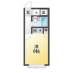 コート白壁 ワンルームの間取図画像