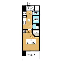 ブランシエスタ泉 1Kの間取図画像