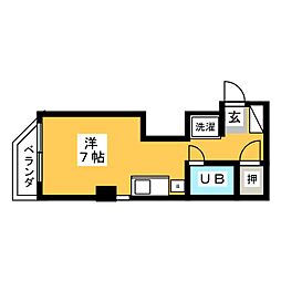 錦2丁目ビル ワンルームの間取図画像