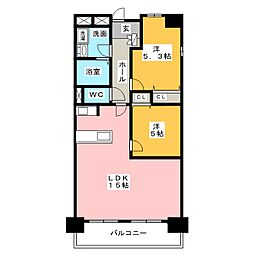 ロータリーマンション栄 2LDKの間取図画像