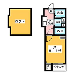 アイビス白壁 1SKの間取図画像