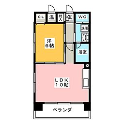 R-CourtIzumi 1LDKの間取図画像