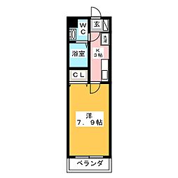 Mステージ栄 1Kの間取図画像