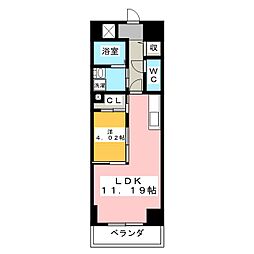 GRANDUKE東桜 1LDKの間取図画像