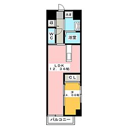 GRANDUKE東桜 1LDKの間取図画像