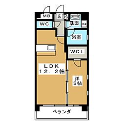 フェリーシェイズミ 1LDKの間取図画像