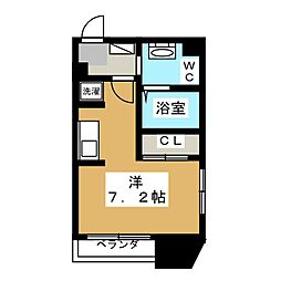 ライブコート丸の内 ワンルームの間取図画像