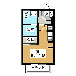ライブコート丸の内 ワンルームの間取図画像