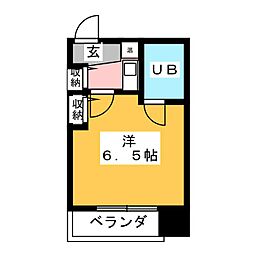 フィールドシティー新栄第1 1Kの間取図画像
