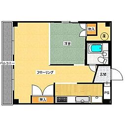 ニッシンセントラルレジデンス 1LDKの間取図画像