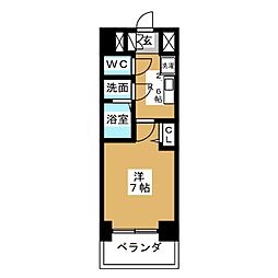 プレサンス丸の内レジデンス3 1Kの間取図画像