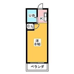 KMハイツ 1Kの間取図画像