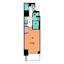 CRESTTAPP新栄 1Kの間取図画像
