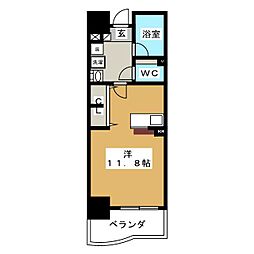 OIKOS ワンルームの間取図画像