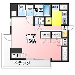 サンリヴァーメゾン 1LDKの間取図画像