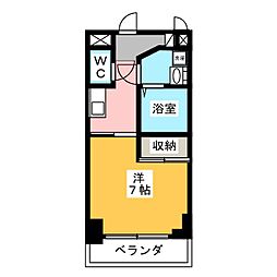 プレディアスタイル白川公園 1Kの間取図画像