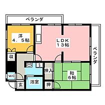 寺山パークハイツ  ｜ 愛知県名古屋市中川区中島新町３丁目（賃貸マンション2LDK・3階・55.00㎡） その2