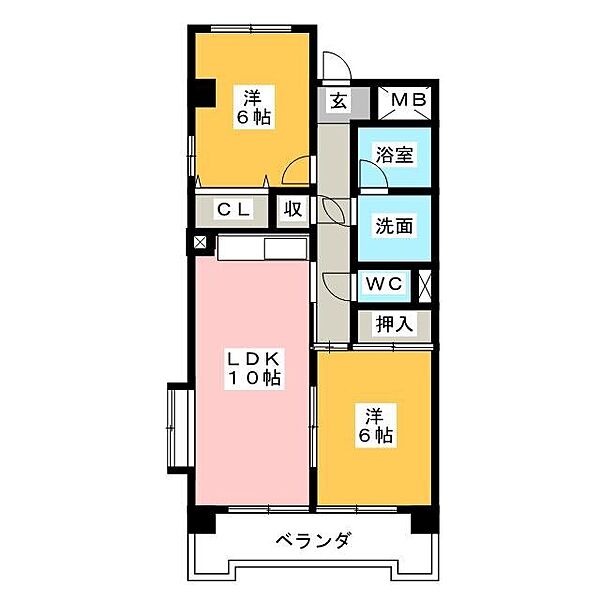 パーシモンガーデン ｜愛知県名古屋市中川区中島新町４丁目(賃貸マンション2LDK・2階・52.31㎡)の写真 その2