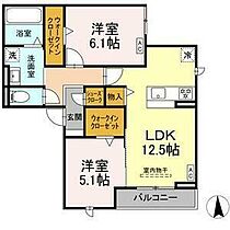 Rosalibera（ローサリベラ） 202 ｜ 愛知県名古屋市中川区中郷５丁目252番の一部（賃貸アパート2LDK・2階・60.13㎡） その2