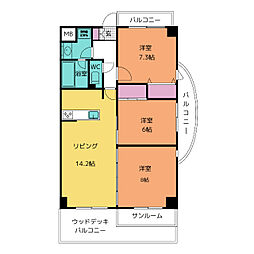 フォルムＧＰ 1階3LDKの間取り