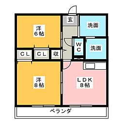 間取図画像 2DK