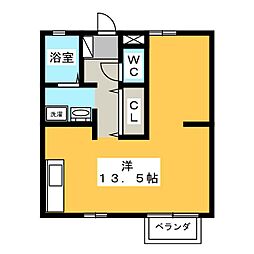 アーク・レシェンテ ワンルームの間取図画像