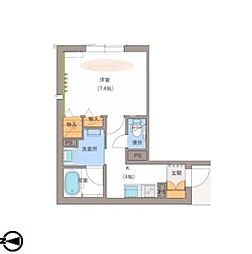 フェニックス 1Kの間取図画像