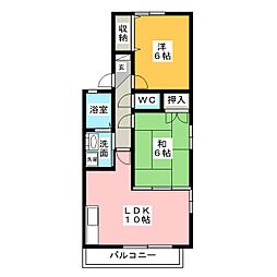 エスポワールいずみ 2LDKの間取図画像