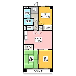 カーサフェリス大畑 3LDKの間取図画像