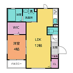 PARK松蔭 1LDKの間取図画像