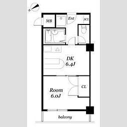 カーサノア八事第12高峰ビル 1DKの間取図画像