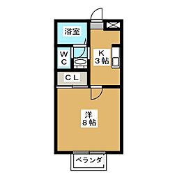 間取図画像 1K