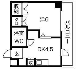 ネスパルド雅 3階1DKのリビング/ダイニング