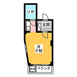 ピエット八事 1階1Kの間取り
