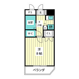 ＳＡＩＮＴ　ＥＡＳＴ　ＯＦ　ＹＡＭＡＴＥ 9階1Kの間取り