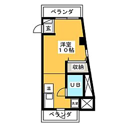 エクセレンス八事 ワンルームの間取図画像