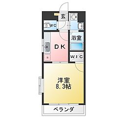 ウィスラー円山 1DKの間取図画像