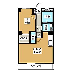 セジュール池見 1LDKの間取図画像
