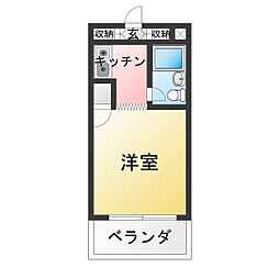 ヒルトップ八事 1DKの間取図画像