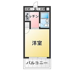 ヒルトップ八事 1DKの間取図画像