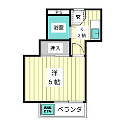 MYビル 1Kの間取図画像