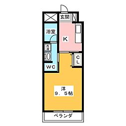 ハイム×ハイム 1Kの間取図画像