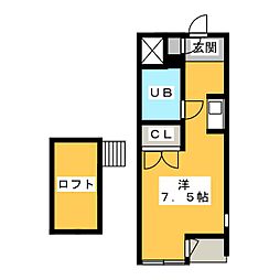 ＥＳＰＡＣＥ　Ａ 3階ワンルームの間取り