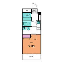ＳＳハイツ 2階1Kの間取り