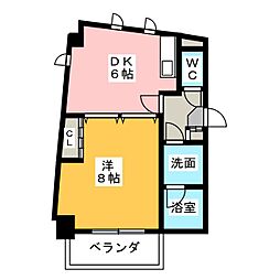 良庵 7階1DKの間取り
