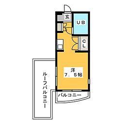 ＥＳＰＡＣＥ　Ａ 5階ワンルームの間取り